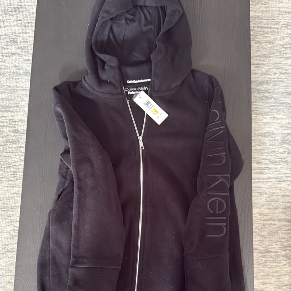 Calvin Klein Black Zip-Up Hoodie Jacket